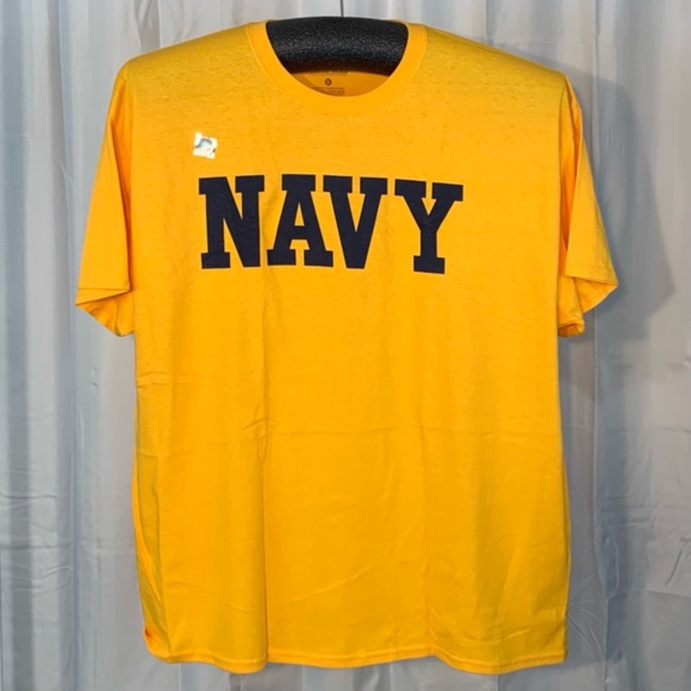 Armed Forces Gear NWT navy yellow short sleeve tee shirt.